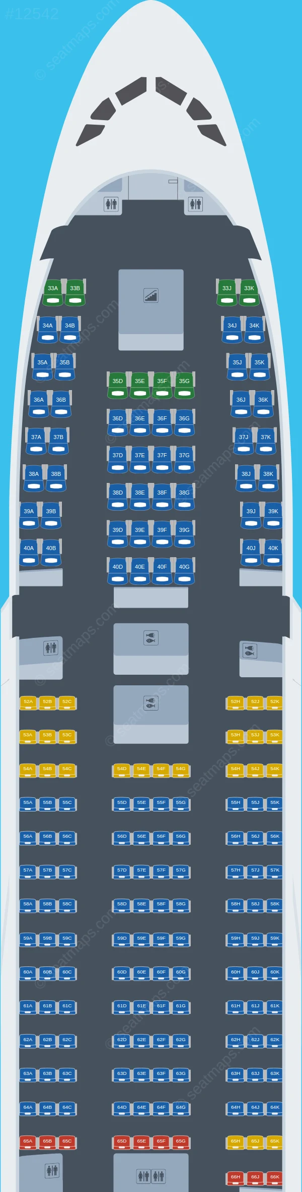Emirates Airbus A380-800 V.9 seatmap preview