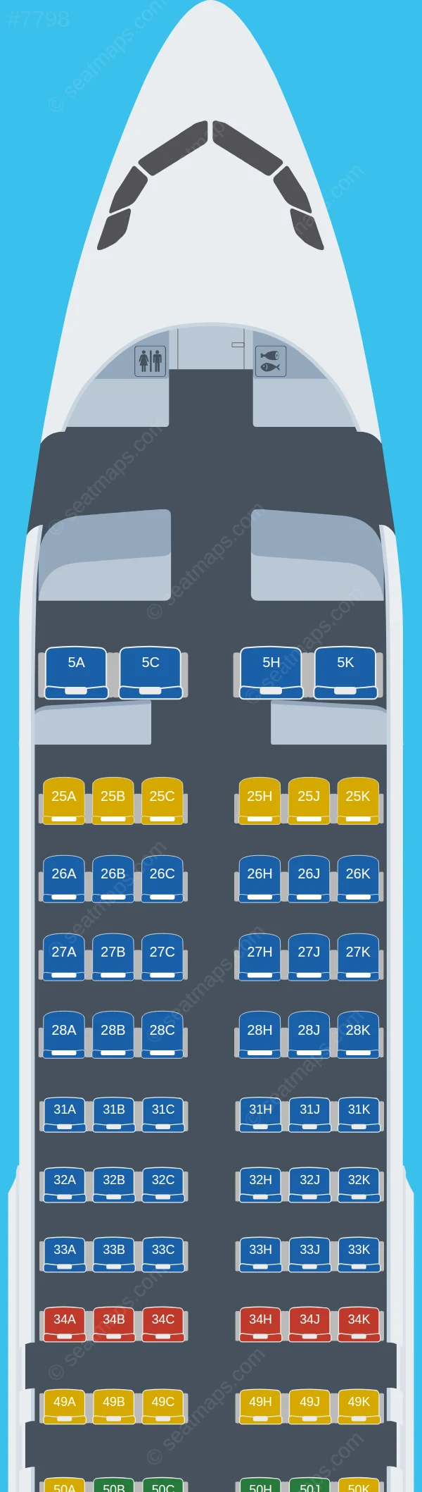 China Southern Airbus A320-200 V.2 seatmap preview