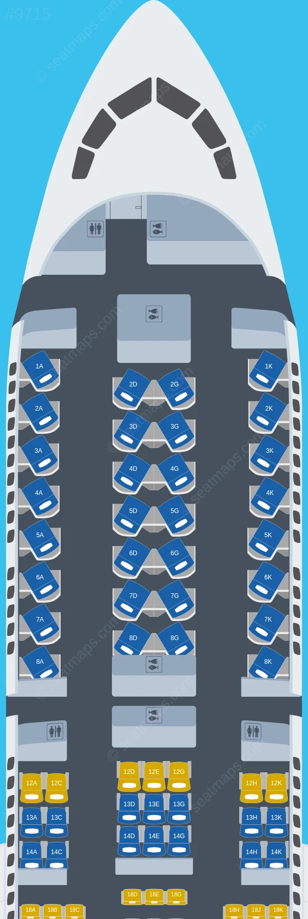 Air Canada Boeing 787-9 seatmap preview