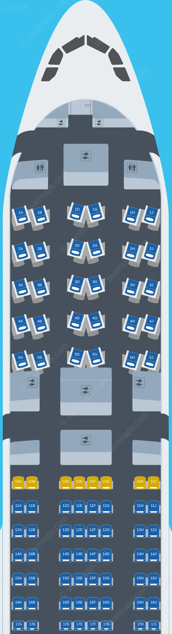 KLM Airbus A330-300 seatmap preview