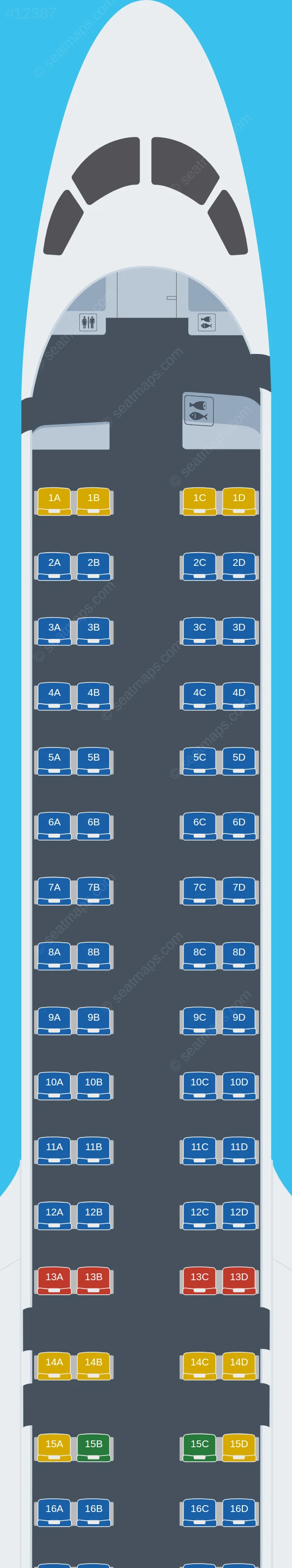 LOT Polish Airlines Embraer E195 E2 seatmap preview