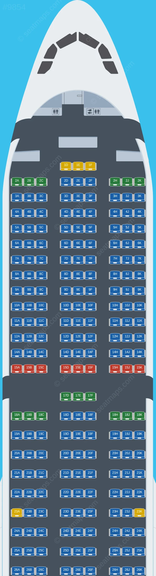 Lion Air Airbus A330-300 V.2 seatmap preview