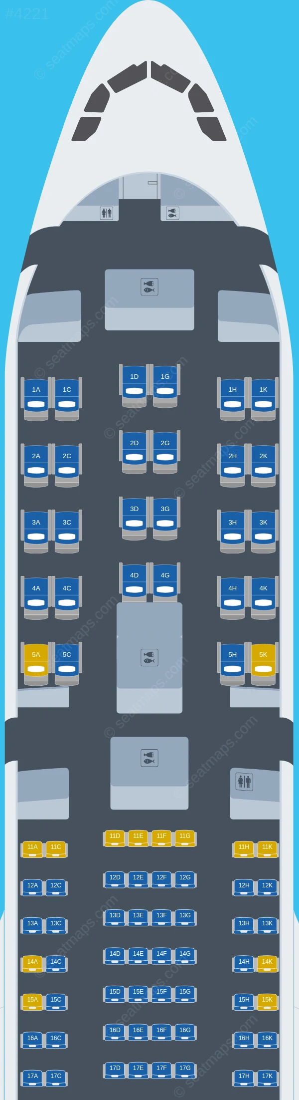 Aeroflot Airbus A330-300 V.1 seatmap preview