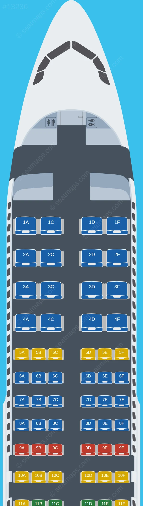 Icelandair Airbus A320-200 seatmap preview