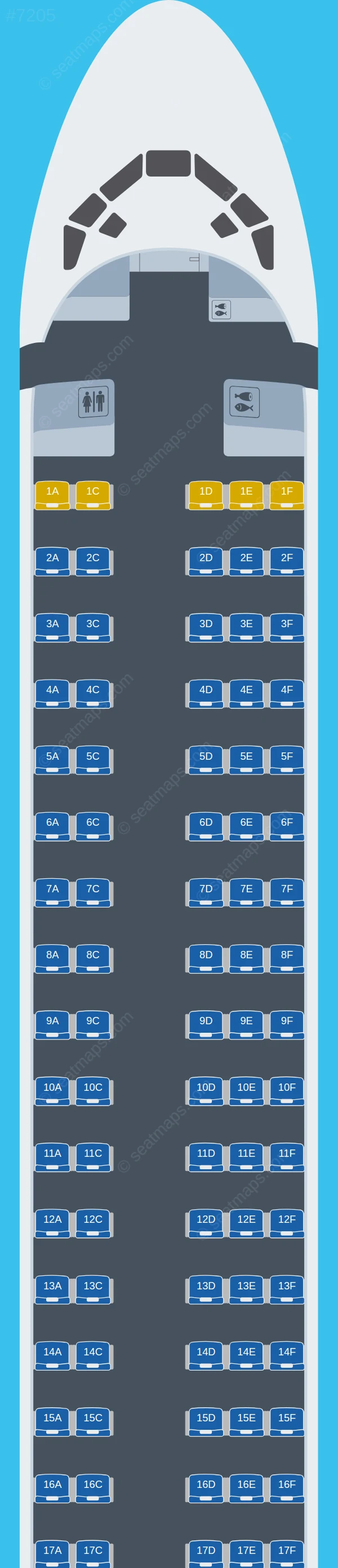Zagros Airlines McDonnell Douglas MD-83 seatmap preview