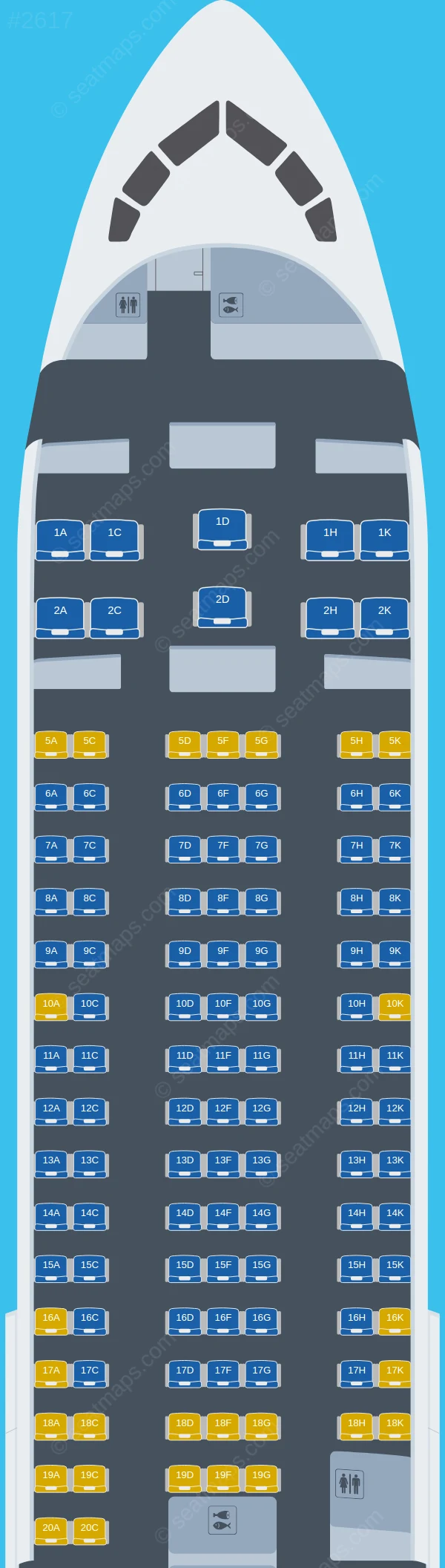 ANA - All Nippon Airways Boeing 767-300ER V.1 seatmap preview