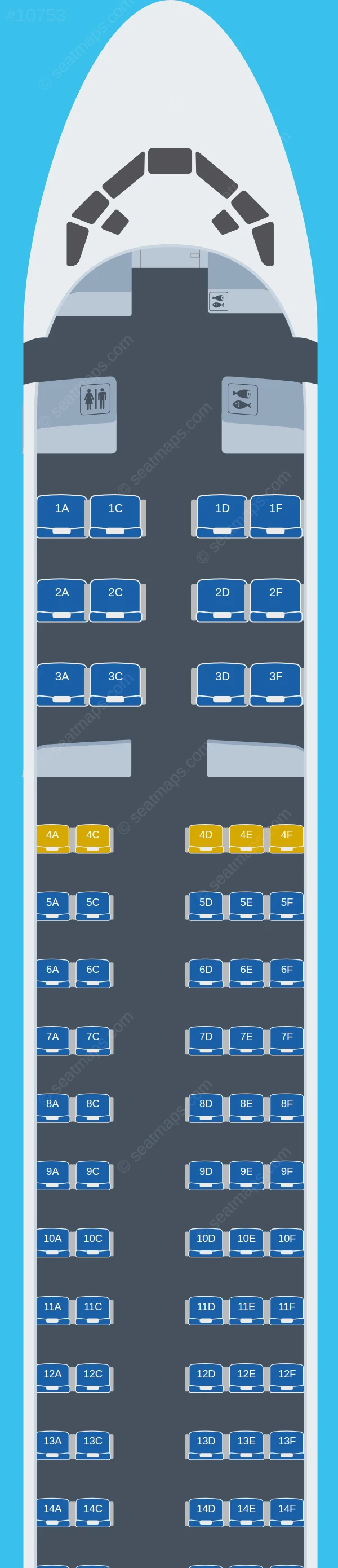RED Air McDonnell Douglas MD-82 seatmap preview
