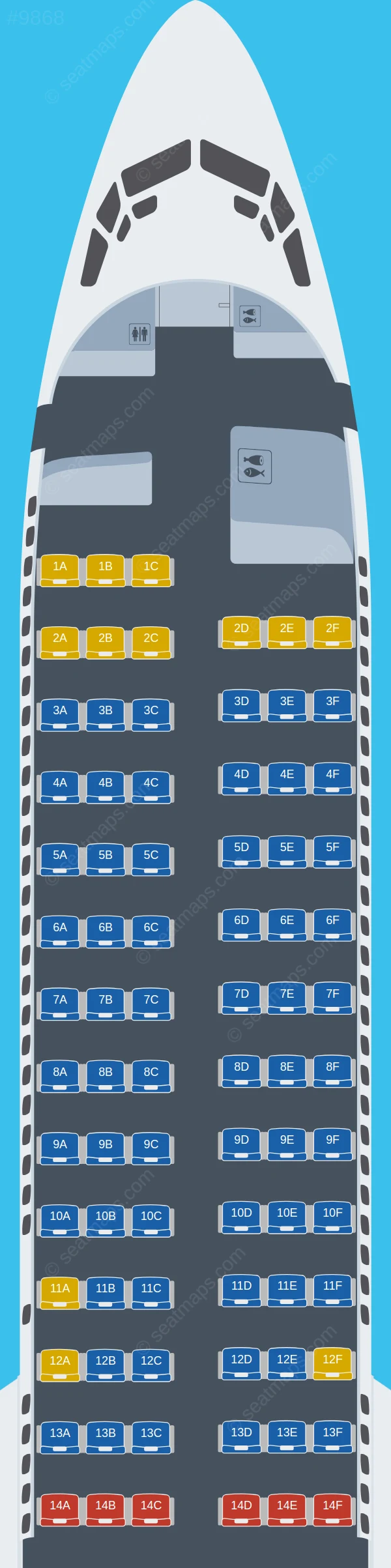 Flair Airlines Boeing 737 MAX 8 seatmap preview