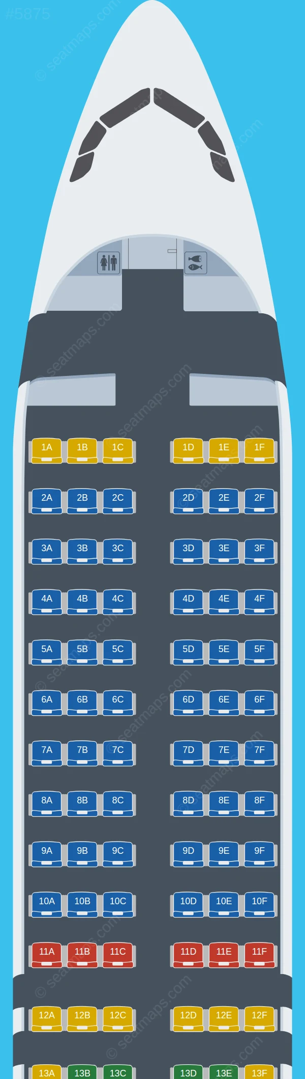 IndiGo Airbus A320neo V.2 seatmap preview