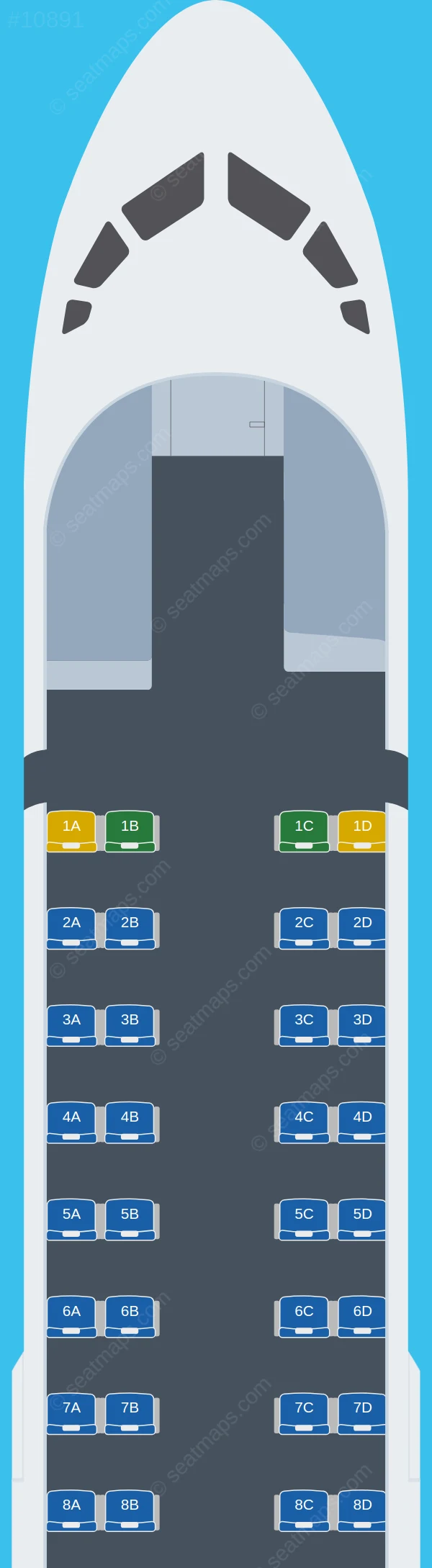 Swiftair ATR 72-500 seatmap preview