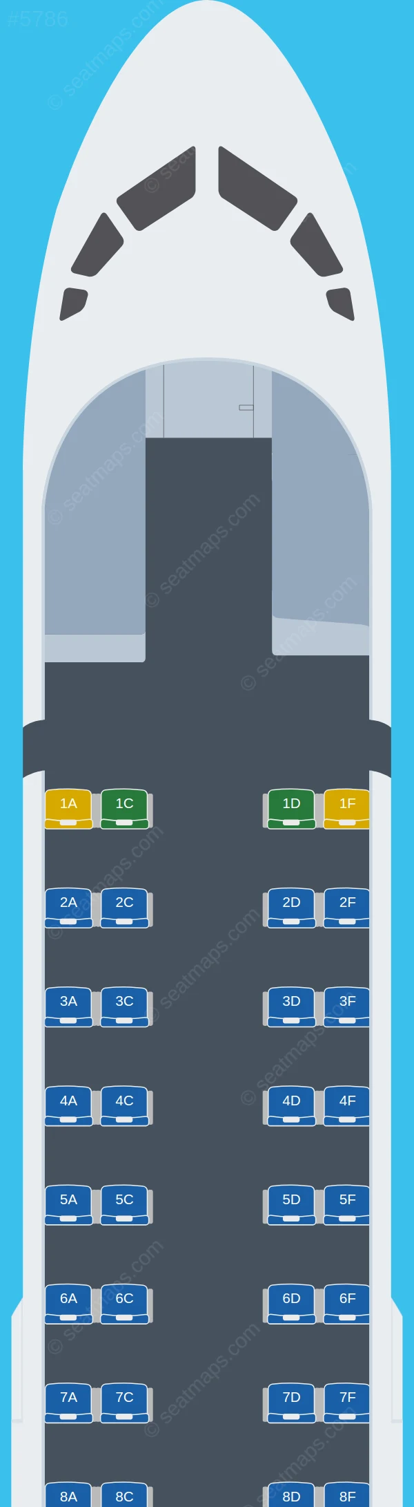Fiji Airways ATR 72-600 seatmap preview