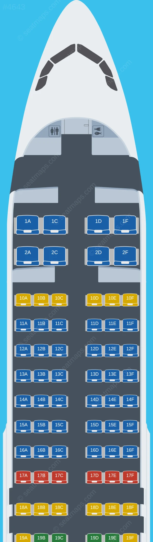 Nile Air Airbus A320-200 V.1 seatmap preview