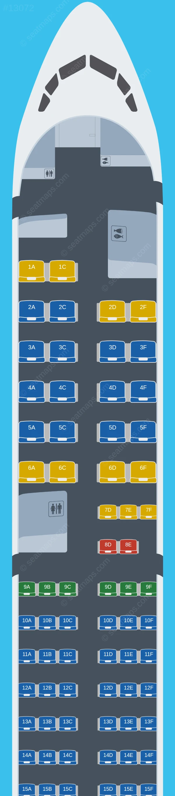 Fly Khiva Boeing 757-300 seatmap preview