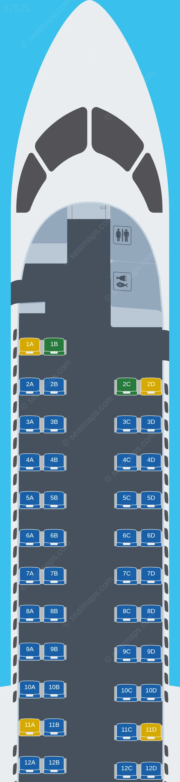 PAL Express De Havilland Q400 V.2 seatmap preview