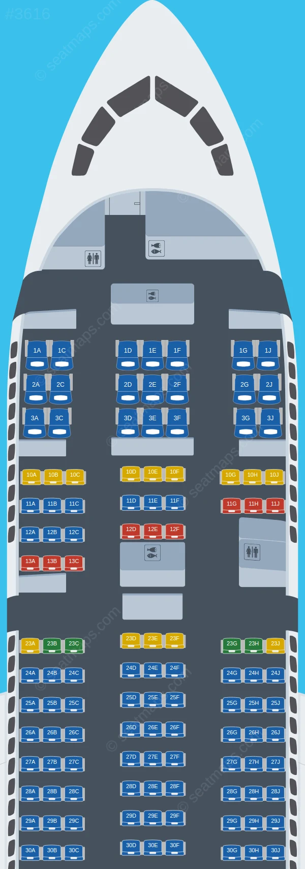 Jetstar Airways Boeing 787-8 seatmap preview