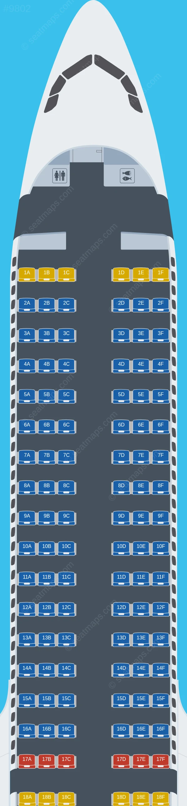 Viva Airbus A321neo V.1 seatmap preview