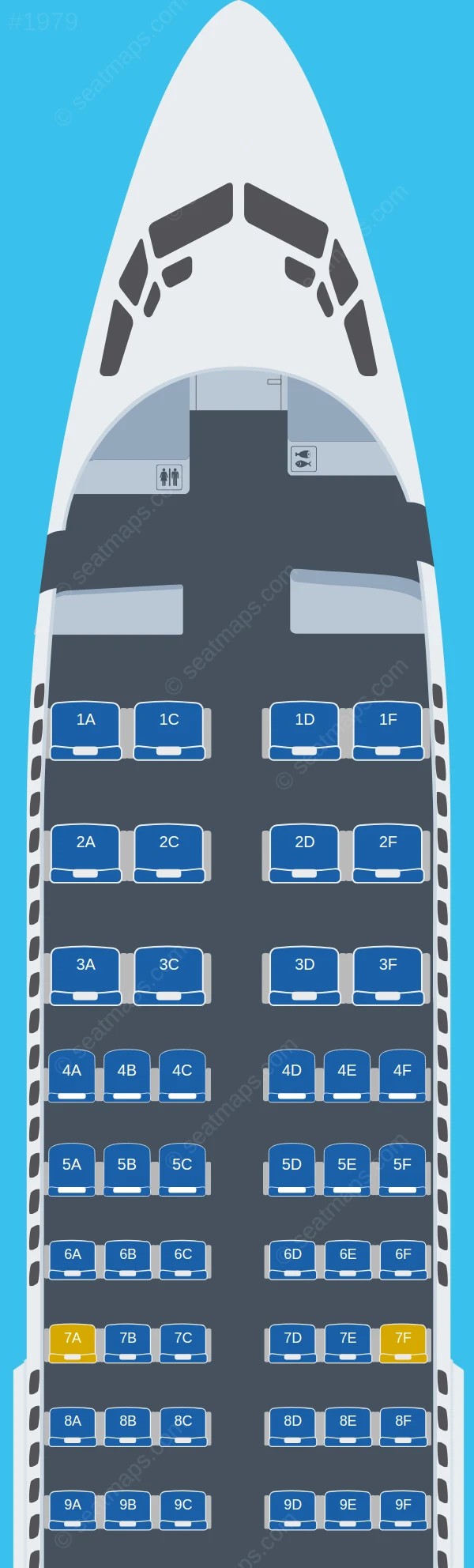 WestJet Boeing 737-700 seatmap preview