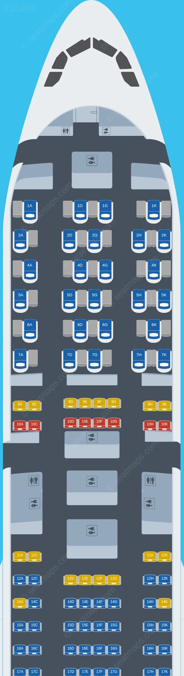 Malaysia Airlines Airbus A330-300 seatmap preview