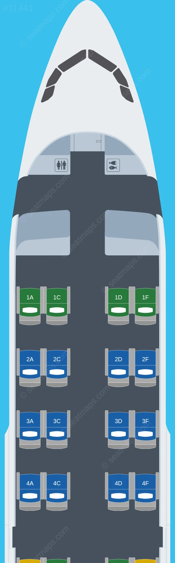Beond Airbus A319-100 seatmap preview