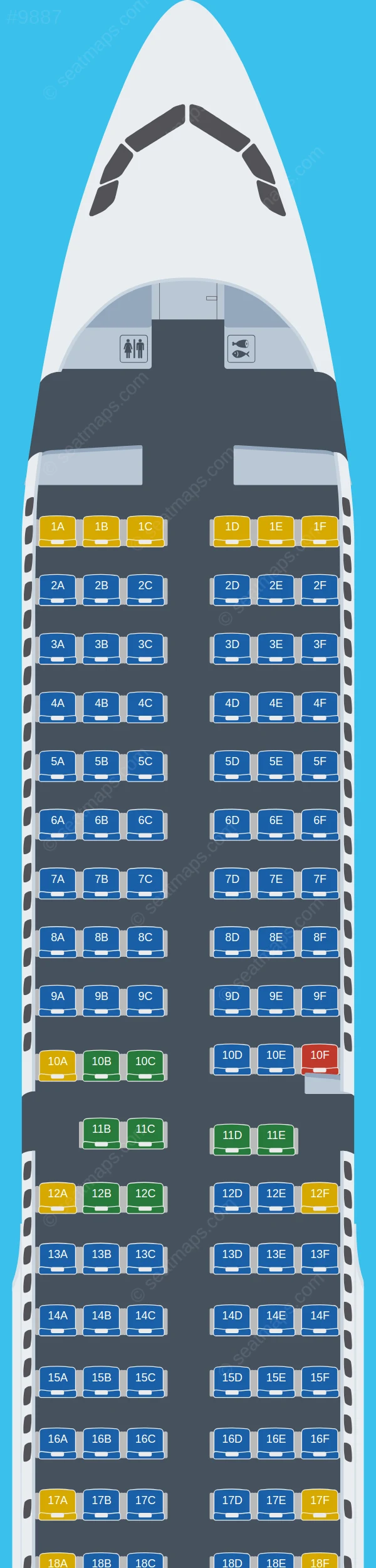 Wizz Air UK Airbus A321-200 seatmap preview