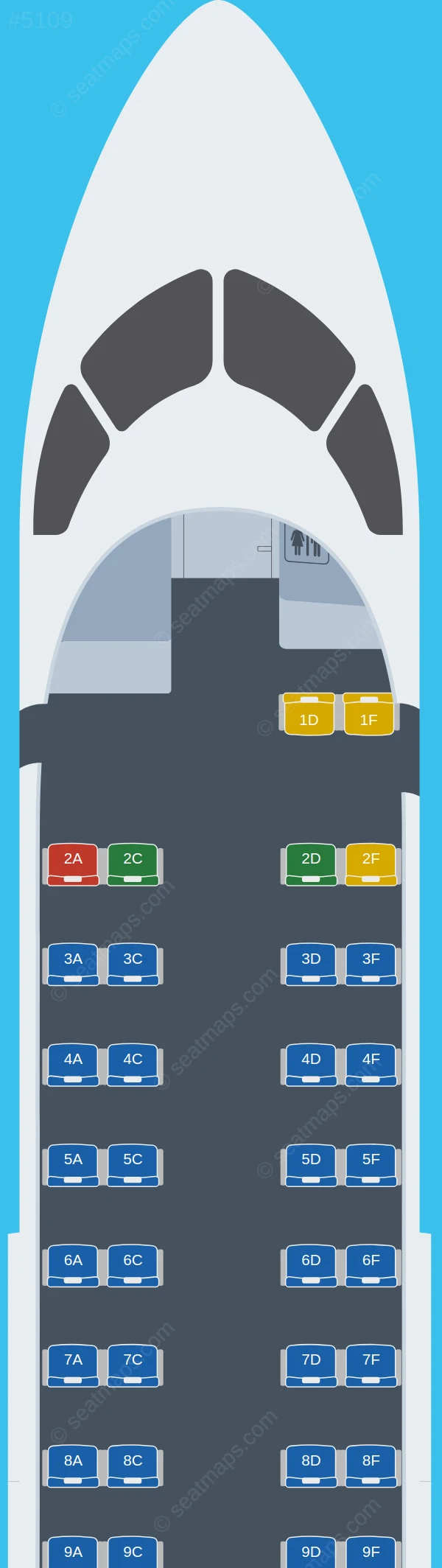 PAL Airlines (Canada) De Havilland Q300 seatmap preview