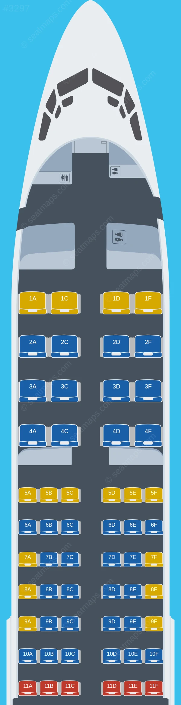 Turkmenistan Airlines Boeing 737-800 seatmap preview