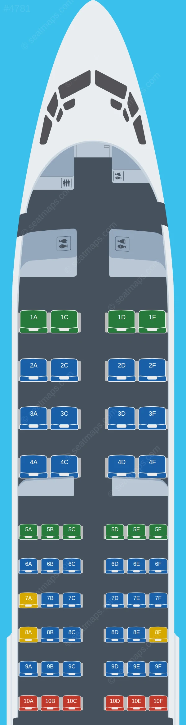 RwandAir Boeing 737-800 V.1 seatmap preview