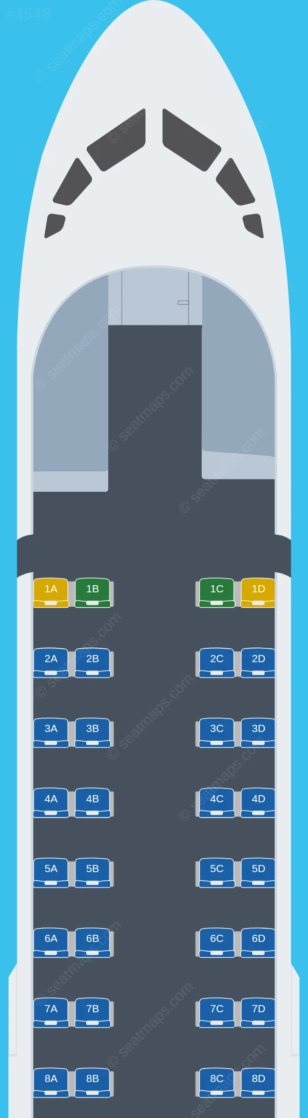 Precision Air ATR 72-500 seatmap preview