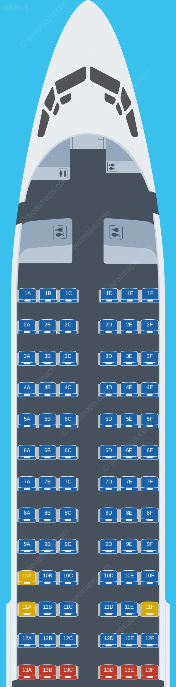 China United Airlines Boeing 737-800 seatmap preview