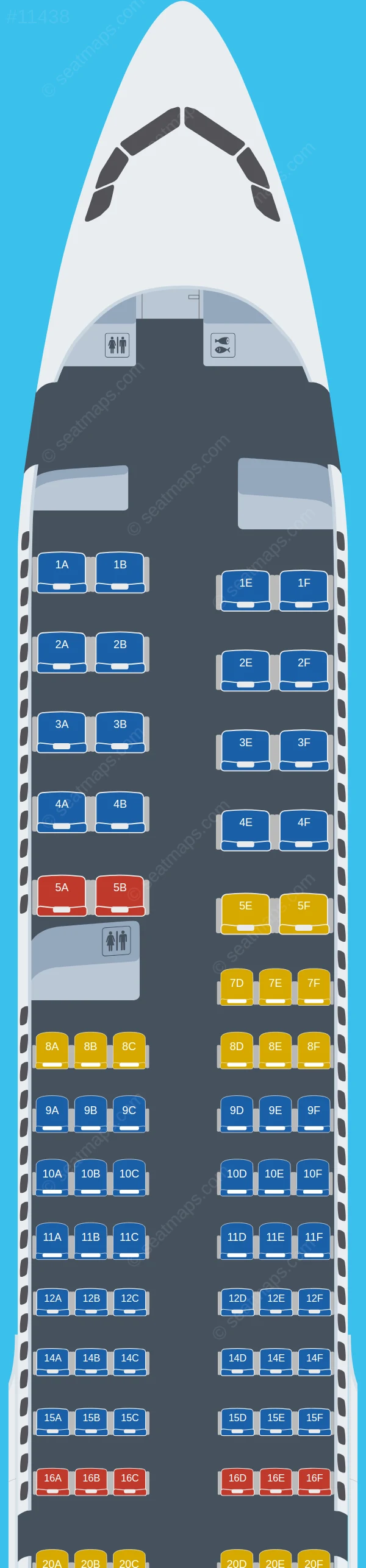 United Airbus A321neo seatmap preview