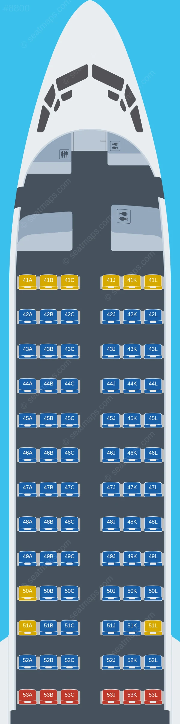 XiamenAir Boeing 737 MAX 8 seatmap preview