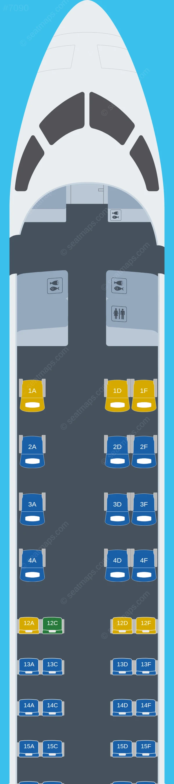Air Canada Bombardier CRJ900 seatmap preview