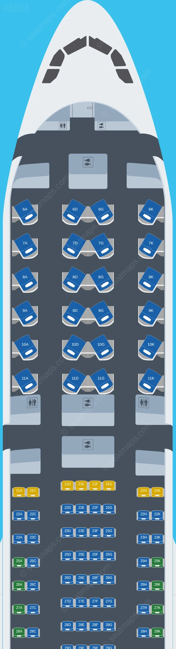 Garuda Indonesia Airbus A330-300 V.3 seatmap preview