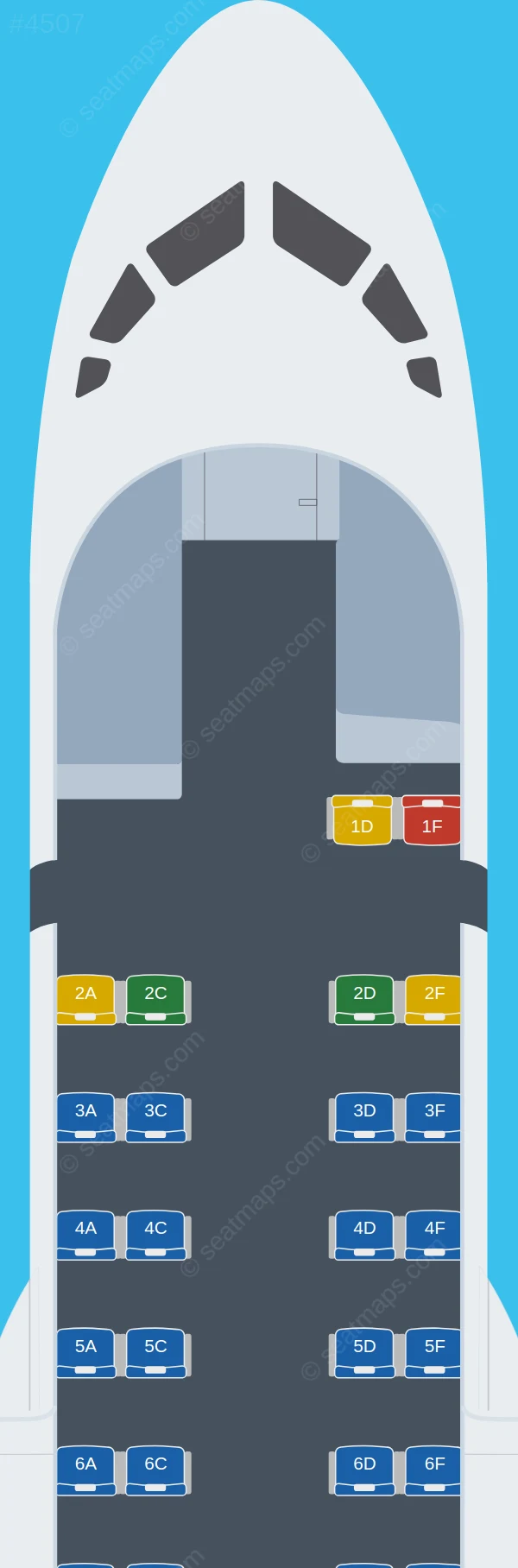 Overland Airways ATR 42-300 seatmap preview
