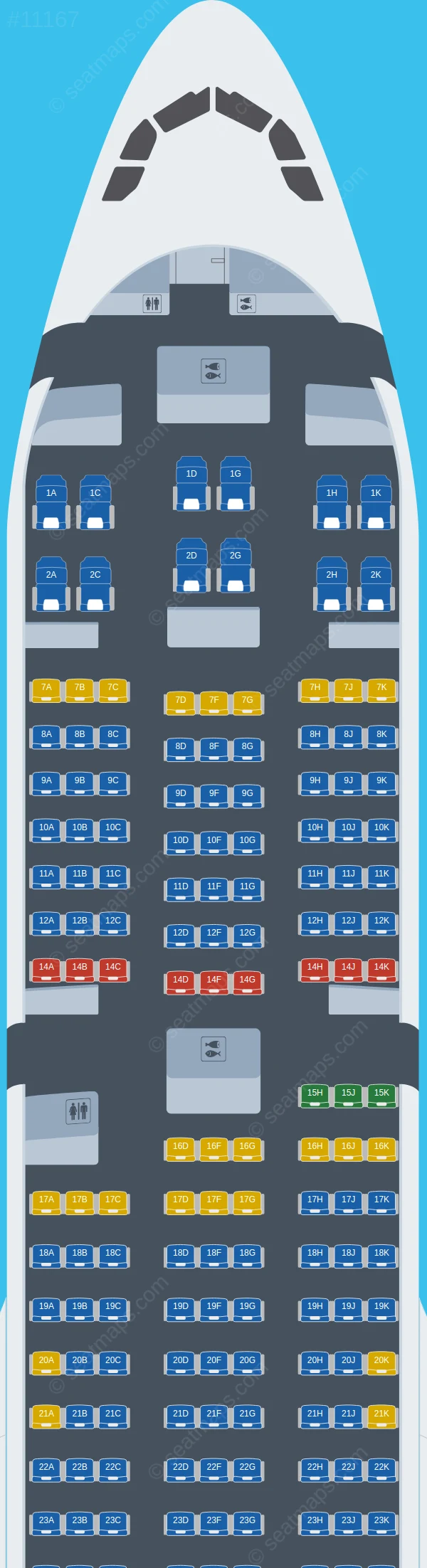 Wamos Air Airbus A330-300 V.1 seatmap preview