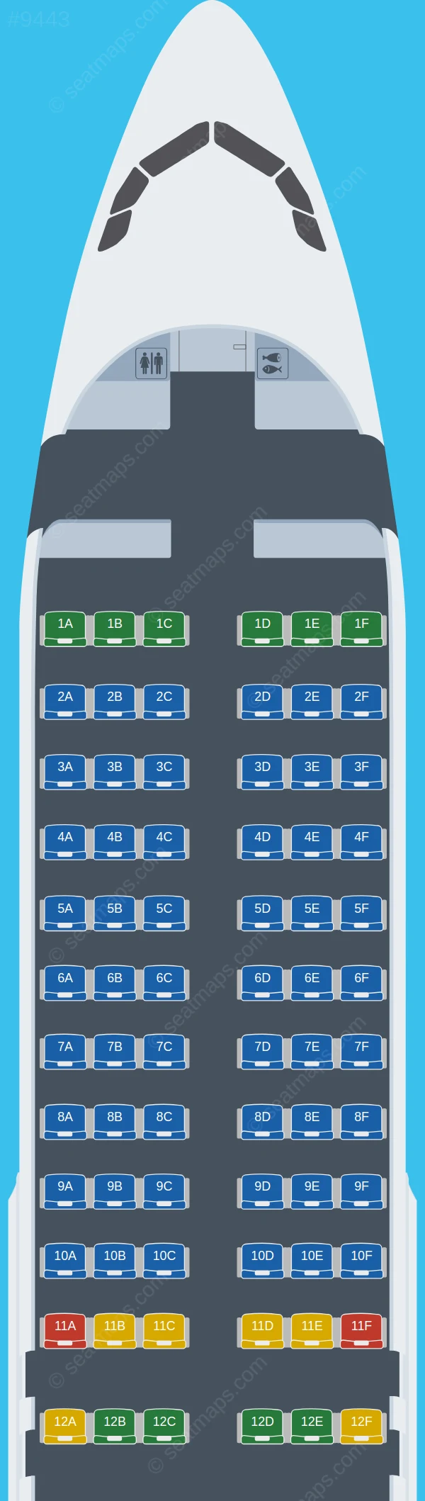 Atlantic Airways Airbus A320-200 V.2 seatmap preview