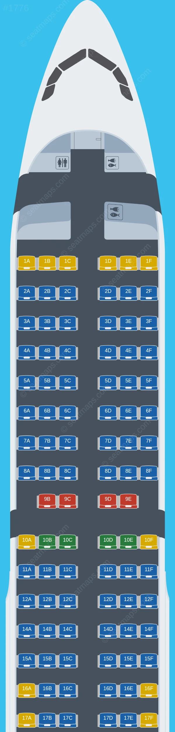 Air France Airbus A321-200 seatmap preview