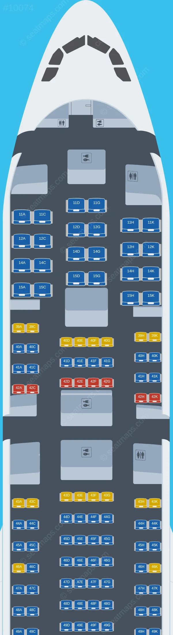 Cathay Pacific Airbus A330-300 V.2 seatmap preview