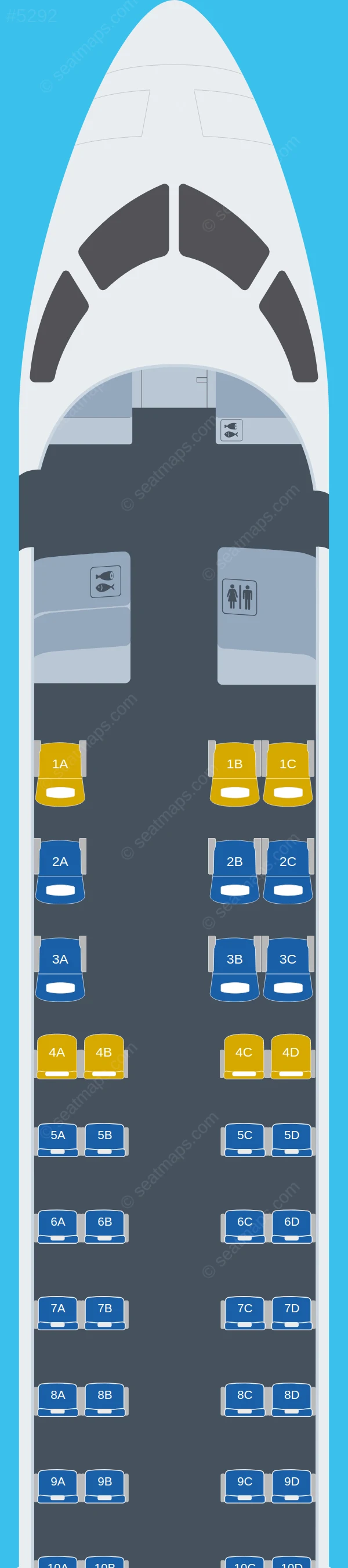 American Airlines Bombardier CRJ900 V.1 seatmap preview