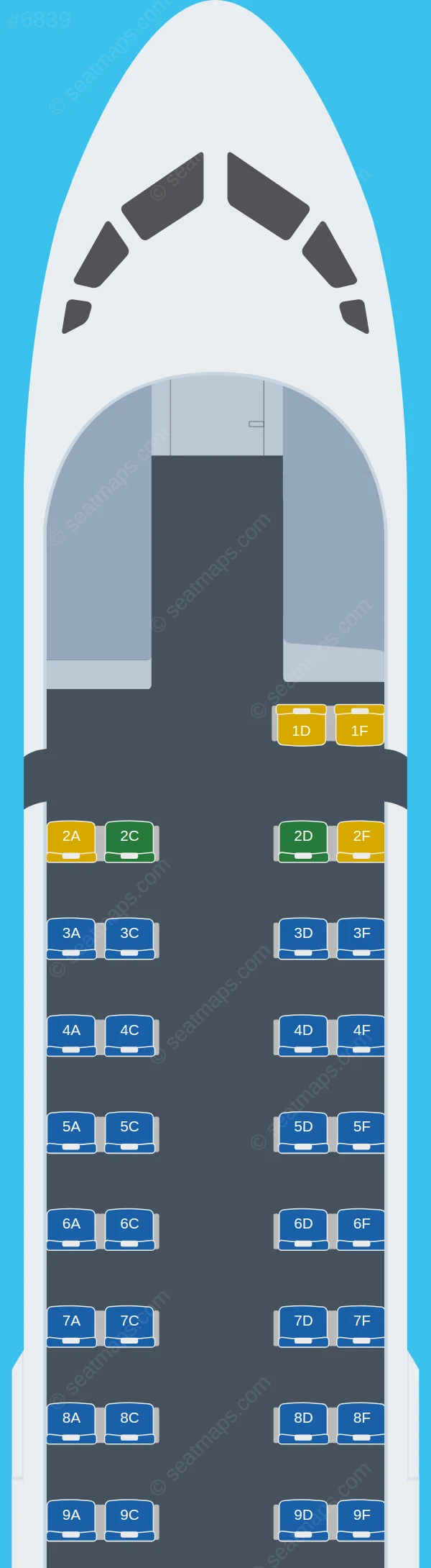 BRA Braathens Regional Airlines ATR 72-600 seatmap preview