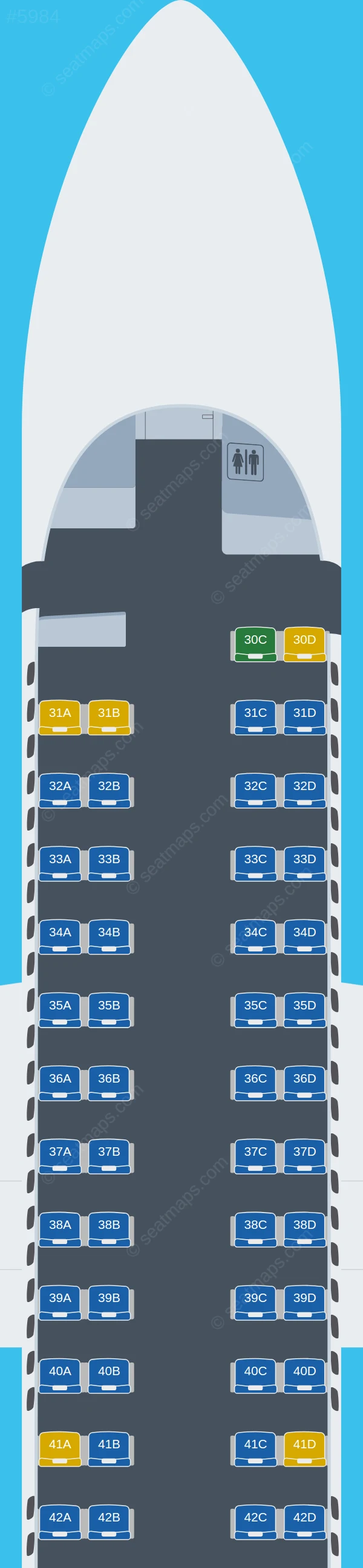 Nok Air De Havilland Q400 seatmap preview