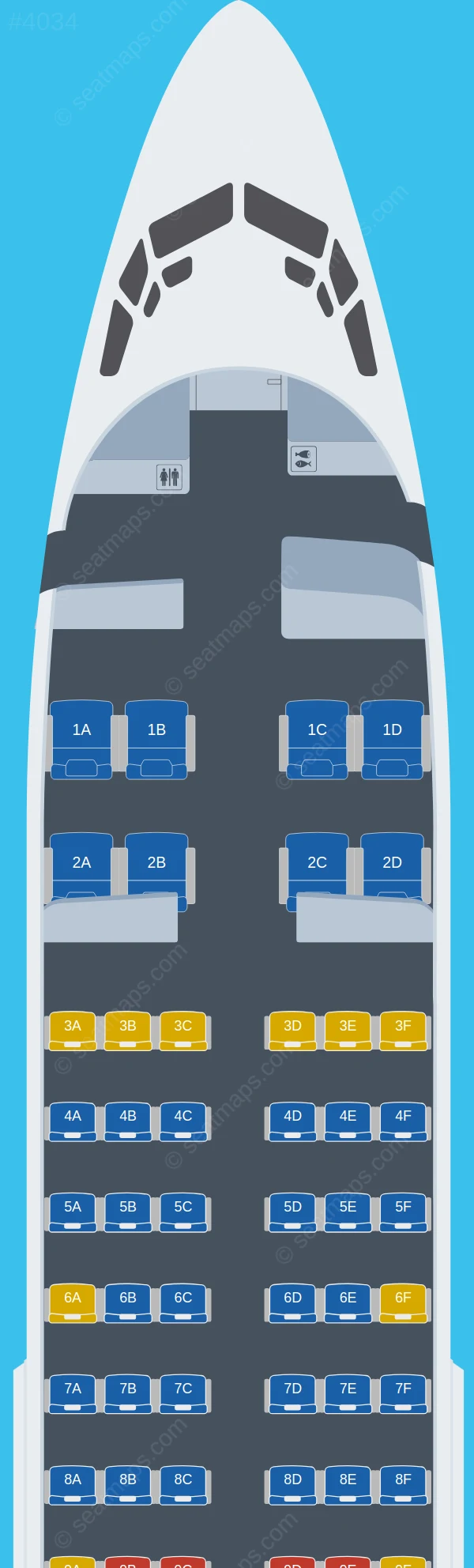 Turkmenistan Airlines Boeing 737-700 V.2 seatmap preview
