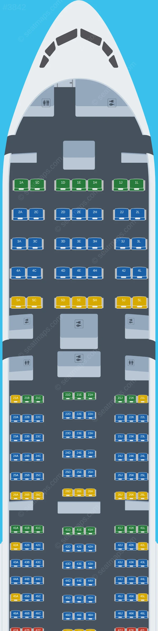 Pakistan International Airlines - PIA Boeing 777-300ER V.2 seatmap preview