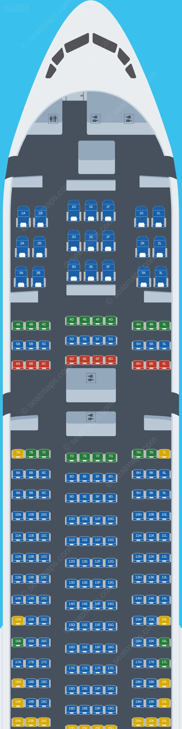 Rossiya Boeing 777-300ER seatmap preview