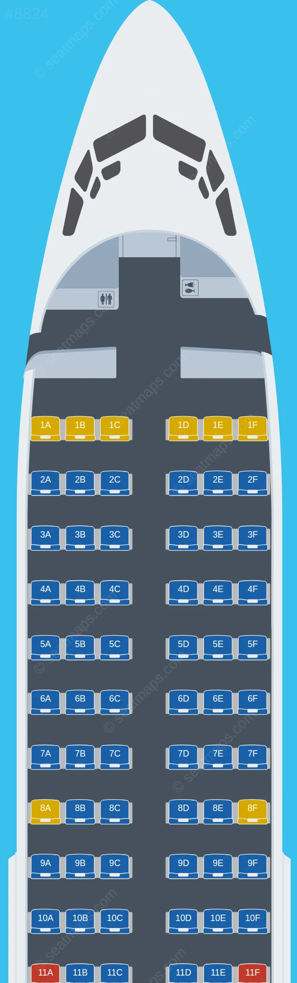 Smartavia Boeing 737-700 seatmap preview