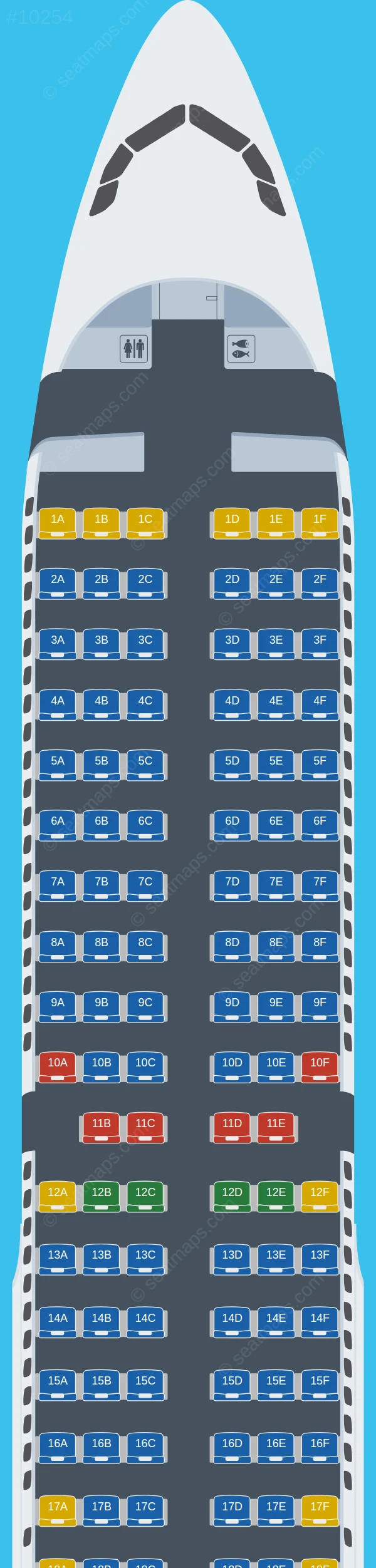 Viva Airbus A321-200 V.1 seatmap preview