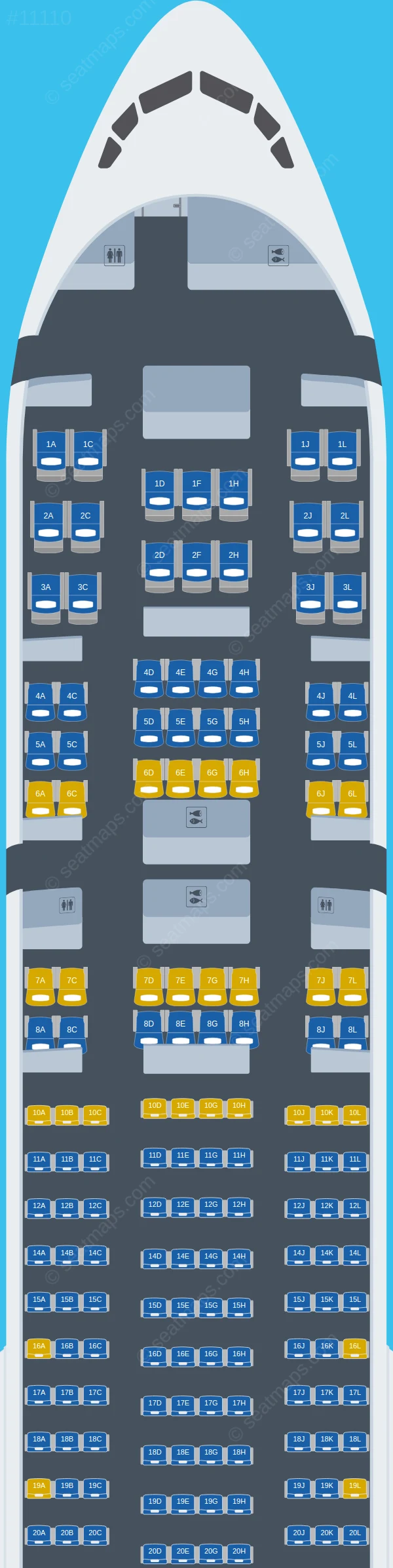 Pakistan International Airlines - PIA Boeing 777-300ER V.1 seatmap preview