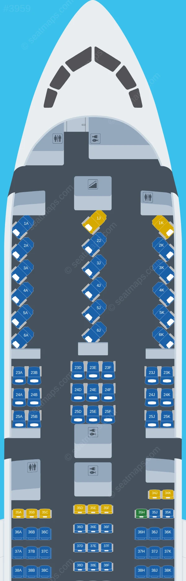 Air New Zealand Boeing 787-9 V.1 seatmap preview