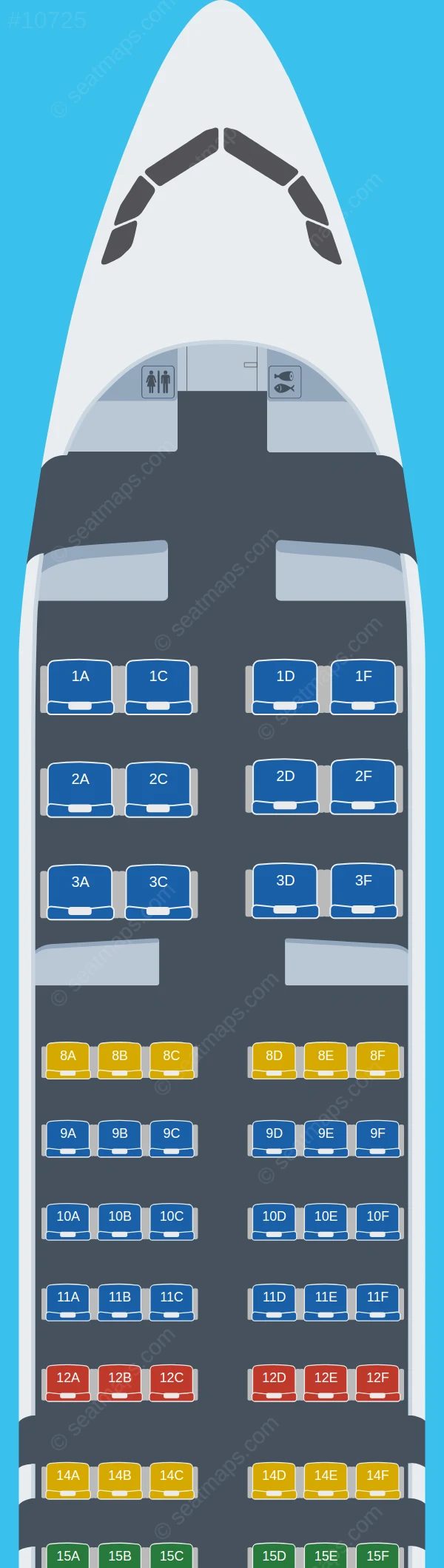 Gulf Air Airbus A320neo V.2 seatmap preview