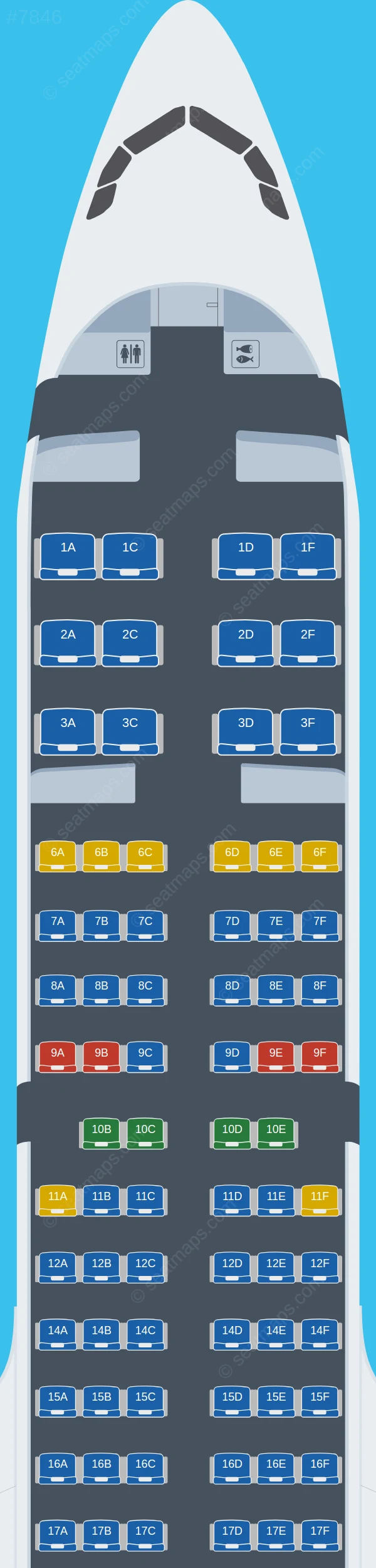 SriLankan Airlines Airbus A321neo seatmap preview